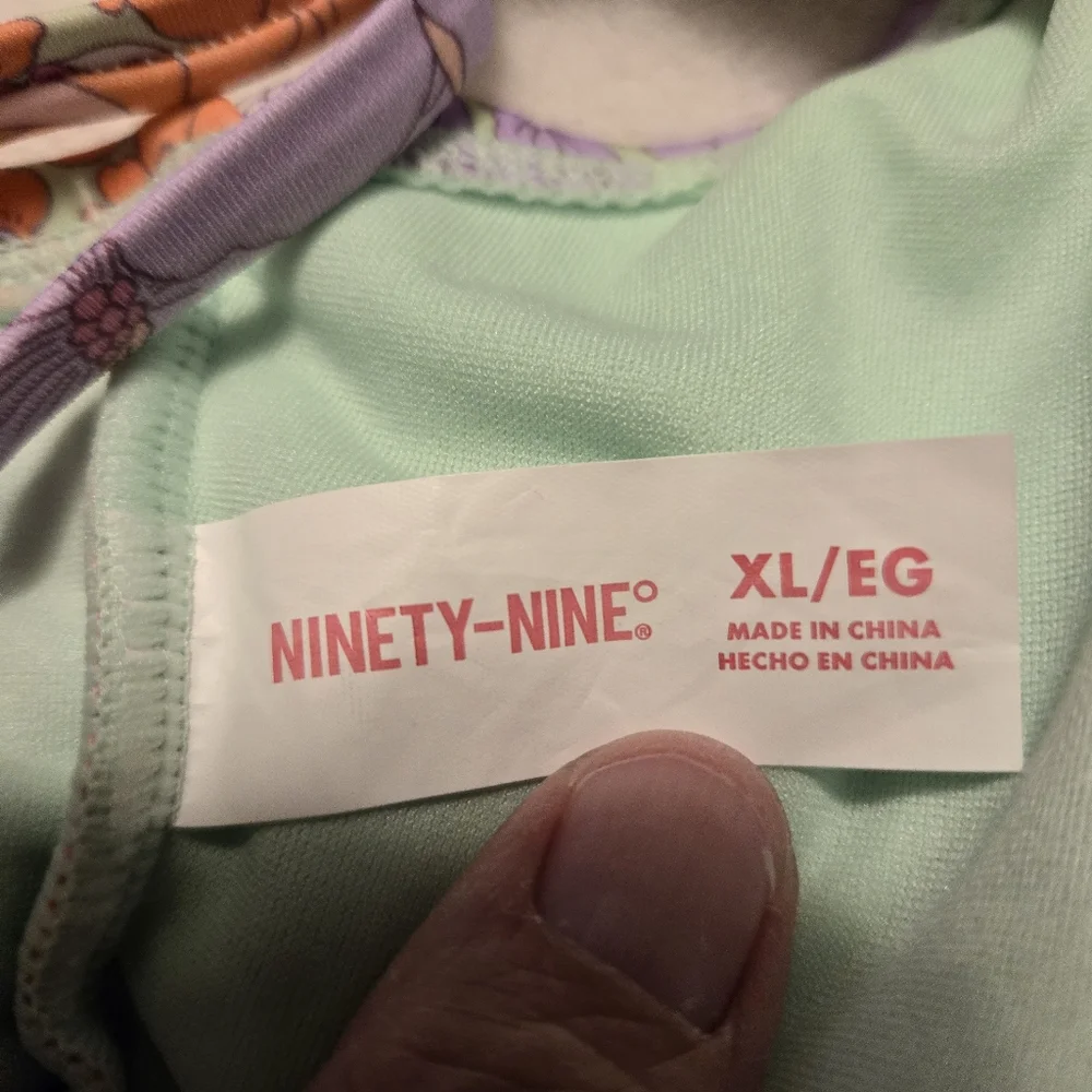 Ninety-Nine Juniors New Magical Bloom Multicolored Shirred Bralette Swim Top XL